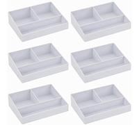 VINN DUNN BESPOKE Sachet Holder Coffee Sachets Tea and Coffee Holder for TWININGS Tea Bags - Storage Organizer Condiment Box- Sugar Napkin Straw Teabags Container for Hotels Home Office 6PK White