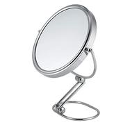 VINN DUNN Folding Cosmetic Mirror 15cm With Magnification 1X/3X Chrome, Pre-Assembled Tilting Countertop, Dual-Sided Folding