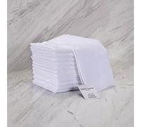 VINN DUNN® Hotel 100% Cotton Face Cloth, 12 Cotton Washcloths, Flannels Face Cloth Pack, 400 GSM Wash Cloths | 30 x 30 cm | WHITE | Pack of 12