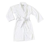 VINN DUNN SUPERSOFT Kids Terry Towelling Egyptian Cotton Dressing Gown Hotel Spa Bathrobe Highly Absorbent Towel Cosy Bath Wrap 400GSM White (5~6 Years)