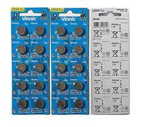 Vinnic AG13 LR44 L1154F Alkaline 1.5 V Batteries (Pack of 20)