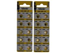 Vinnic AG4 Batteries (Pack of 20 l626 °F LR66 Alkaline 1.5 V