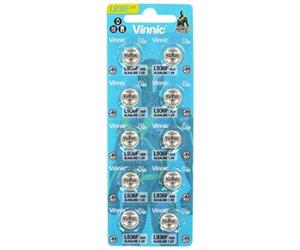 VINNIC BATTERY BOTON ALKALINE AG9 L936F LR45 BLISTER*10