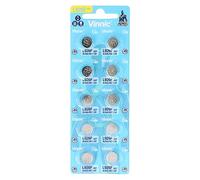 VINNIC Button Cell Alkaline AG7 L926F LR57 Blister Pack of 10