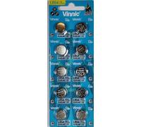 Vinnic L1131-C10-AG10 Alkaline Manganese Button (Pack of 10) Cells