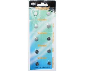 Vinnic pack of 10 AG5 L754 Batteries