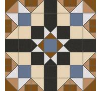 Vinny Multi Colour Pattern Tile | Ceramic Floor Tile | Matt Finish | Square Tile | 450 x 450