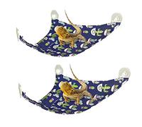Vinnykud 2 Packs Reptile Hammock Lizard Hammocks with Pillow Reptile Animals Habitat Decor AccessoriesTriangular Hanging for Bearded Dragons Anoles Geckos Lizards or Snakes