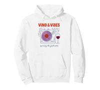 Vino And Vibes Wine Drinker Music Lover Vineyard Tour Pullover Hoodie