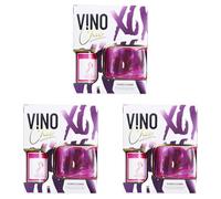 Vino Chic Wine Gift Set, including a 187ml bottle of Barefoot White Zinfandel Wine and an iridescent stemless wine glass. Perfect for Christmas, Birthdays and Mother’s Day. (Pack of 3)