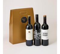 Vino Coco Father's Day "Cheers Dad" Red Wine Gift Set - "3 Favourite Reds" - 3 x 750ml Bottles - Malbec, Merlot and Shiraz - Averages 13.5% ABV