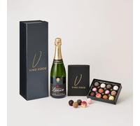 Vino Coco Lanson Champagne Gift Set with 12 Luxury Chocolate Truffles & Premium Magnetic Gift Box