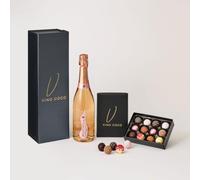 Vino Coco Pink Bottega Prosecco Gift Set with 12 Luxury Chocolate Truffles & Premium Magnetic Gift Box