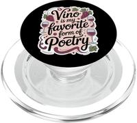 Vino Is My Favorite Form Of Poetry - Wine Tasting PopSockets PopGrip for MagSafe