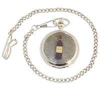 Vino Red Wine Pocket Watch Pewter Fronted Quartz Personalised Gift 671