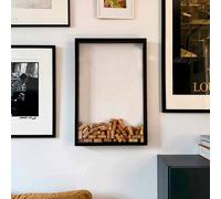 Vinobarto Cork memory cellar - black stained pine - with back plate