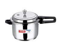 Vinod 18/8 Stainless Steel Pressure Cooker Outer Lid 10 Litre,Unique Sandwich Bottom Cooker, Induction and Gas Base