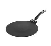 Vinod Hanos Hard Anodised Non Stick Tawa 30 cm | 5.25mm Thick | 5X Longer Non-Stick Life | Soft-Touch Handle | Tawa for Roti, Chapati | PFOA-Free | Metal Spoon, Induction Friendly - 2 Year Warranty
