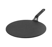 Vinod Legacy Pre Seasoned Cast Iron Flat Roti Tawa with Handle - 28 cm/Chapati, Dosa, Naan, Omlette Kallu Tava / 100% Pure Naturally Non Stick/Toxin & Rust Free/Gas Base