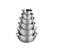 Vinod Mixing Bowls with Lids - Set of 6 Stainless Steel Nesting Bowl | Meal Prep Bowls | Mix & Serve | Flat Bottom & Stackable | Heavy Duty & Easy to Clean | Space Saving | Cooking & Prepping