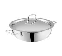 Vinod Platinum Kadai Triply Stainless Steel | Suitable for Indian Cooking, Sauces, Stews, Soups | Deep/Extra Deep Kadai | Induction, Electric Friendly (Extra Deep Kadai, 28cm)