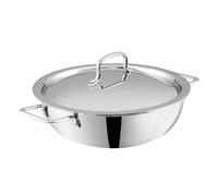 Vinod Platinum Kadai Triply Stainless Steel | Suitable For Indian Cooking, Sauces, Stews, Soups | Deep/Extra Deep Kadai | Induction, Electric Friendly (Extra Deep Kadai, 26cm)