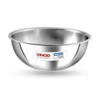 Vinod Platinum Triply Stainless Steel Tasla/Kadai - 3.2 litres, 26 cm | 2.5 mm Thick Heavy Bottom, Fast & Even Heating, Less Oil Healthy Cooking, Induction and Gas Base Kadhai for Frying & Dough