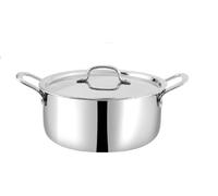 VINOD Smart TRIPLY Stainless Steel Casserole with LID (28 cm Diameter)