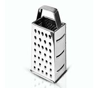 Vinod Stainless Steel Cheese Grater - Hand held Zester/Grater/Slicer, 4 Sided Box cheese grater - For Kitchen, Functions for Fine Grating, Zesting, Slicing