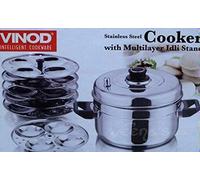 Vinod Stainless Steel Cooker with 5 Multi Layer IDLI Stand