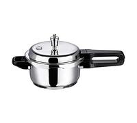 Vinod Stainless Steel Sandwich Bottom Pressure Cooker Regular with Outside Fitting Lid - Capacity: 2LTR