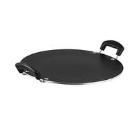 Vinod Zest Aluminium Non Stick Pathri Tawa - 31.5 cm| Griddle Pan|Flat Griddle |Crepe Pan | 5mm Thick | 3 Layer Coating | Metal Spoon Friendly | Bakelite Handle | Gas Base | 1 Year Warranty