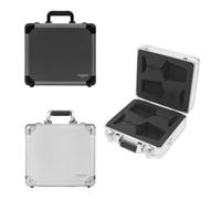 VINOPIE Durable Aluminum Hard Shell Silver Wine Glass Case - Travel Carrier with EVA Foam Inserts, Compatible with Josephine No.3 Glasses (Not Affiliated, Glasses Not Included)