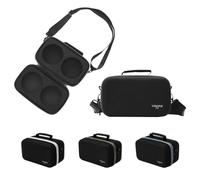 VINOPIE Woven Hardshell 2pcs Stemless Wine Glass Case Travel Carrier with Silver Gray Zipper, Holder for Riedel O Series, Travel-Friendly Design Fits All Riedel Stemless Lines (Glasses Not Included)