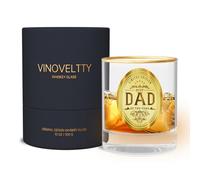 Vinoveltty Best Dad of The Year Whiskey Glass, Personalized Birthday Gifts for Dad, Fathers Day Christmas Gifts for Father Men Husband, Bourbon Glasses for Father(300 ML)