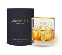 Vinoveltty Born to Hunt Whiskey Glasses, Hunting Gifts for Men, Deer Gifts for Hunters, Christmas Gifts Birthday Gifts for Men Dad Hunters Women, Reindeer Whisky Glasses, Deer Bourbon Glass (300 ML)