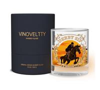 Vinoveltty Horse Whiskey Glass, Derby Festival Racing Horse Gifts for Women Men, Mother's Day Father's Day Christmas Birthday Gifts for Race Horse Lovers, Bourbon Glass(300ML)