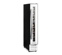 Klarstein Built-in Wine Cooler, Single Zone Glass Door Fridge, 20L Slimline Drinks Chiller for Beer & Wine, Home Pub Bottle Cooler, Indoor/Outdoor Bar Fridge, 7 Bottles