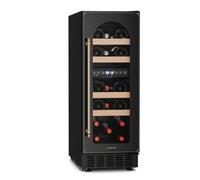 Klarstein Vinovilla Built-in Wine Cooler Drinks Fridge, Dual Zone Wine Fridges, Wine Prosecco & Beer Bottles, Touch Control, Indoor/Outdoor Bar Fridge & Wine Cooler for Garden, 5-22°C, 52L, 17 Bottles