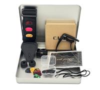 VINPAM Guitar Accessories Kit - Premium Metal Tin Gift Set for Guitarists | Includes Guitar Strap, Clip-On Tuner, Strap Locks,Capo & Picks | Compatible with Acoustic, Bass, Electric & Ukulele