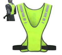 VINPAM Hi Vis Running Vest with Phone Pocket - Reflective Safety Gear for Men & Women, Lightweight Breathable Vest for Cycling, Jogging & Night Sports