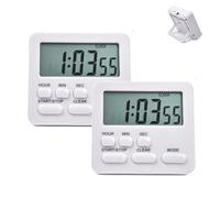 VINPAM Magnetic Kitchen/Egg Counter Timer,Digital Countdown Timer with LCD Display, 3-in-1 Multifunctional Alarm for Cooking/Shower/Kids (White)