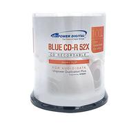 Vinpower Digital Blue AZO CD-R 700MB 52X Silver Top Recordable Media Disc - 100pk Spindle 16M-115-BX