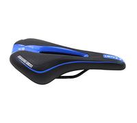 Vinqliq Professional Bike Saddle Bicycle Comfort Seat Gel Cushion Pad Shockproof Ergonomic Design for Cycling, Mountain Bike, MTB, Road Bike, BMX, Folding Bike (Black and Blue)