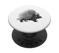 Vinrage Black and White Silhouette Porcupine PopSockets Adhesive PopGrip