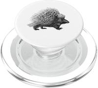 Vinrage Black and White Silhouette Porcupine PopSockets PopGrip for MagSafe