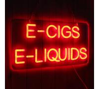 Vinray Smoke Shop Neon Sign for Cigar or Vape Shop Advertising,Bright Led Light for Man Cave Bar or Smoking Lounge Decor.Easy Hanging,5V USB powered.Red Light.