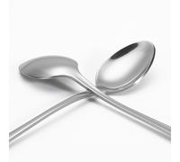 Vinsani Long Handle Latte Spoons, Set of 12 Stainless Steel Spoons Coffee Tea Dessert Silverware Ideal for Latte Coffee, Espresso, Hot Chocolate, Desserts & Ice Cream- 20cm / 7.8 inch (Silver)