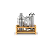 Vinsani 15 Pieces Cocktail Shaker Set Premium Stainless Bartender Mixing Accessories Kit Professional Bartending and Home Bar Tools Alcohol Cocktails