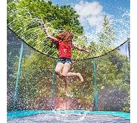 Vinsani 15M/49FT Trampoline Lawn Sprinkler - Outdoor Water Park Sprayer Hose, Adjustable Water Pressure, Leakproof PE Material - Trampoline Accessories for Summer Fun Garden Play Kids Outdoor Cooling